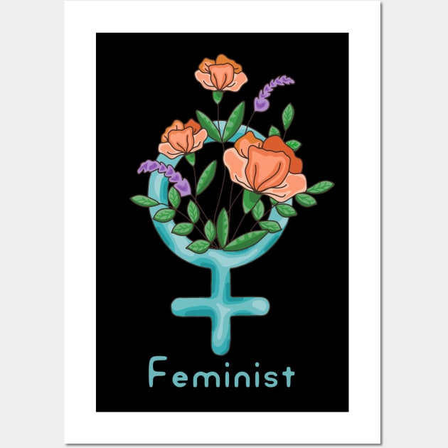 Feminist Flowers Wall Art by Slightly Unhinged